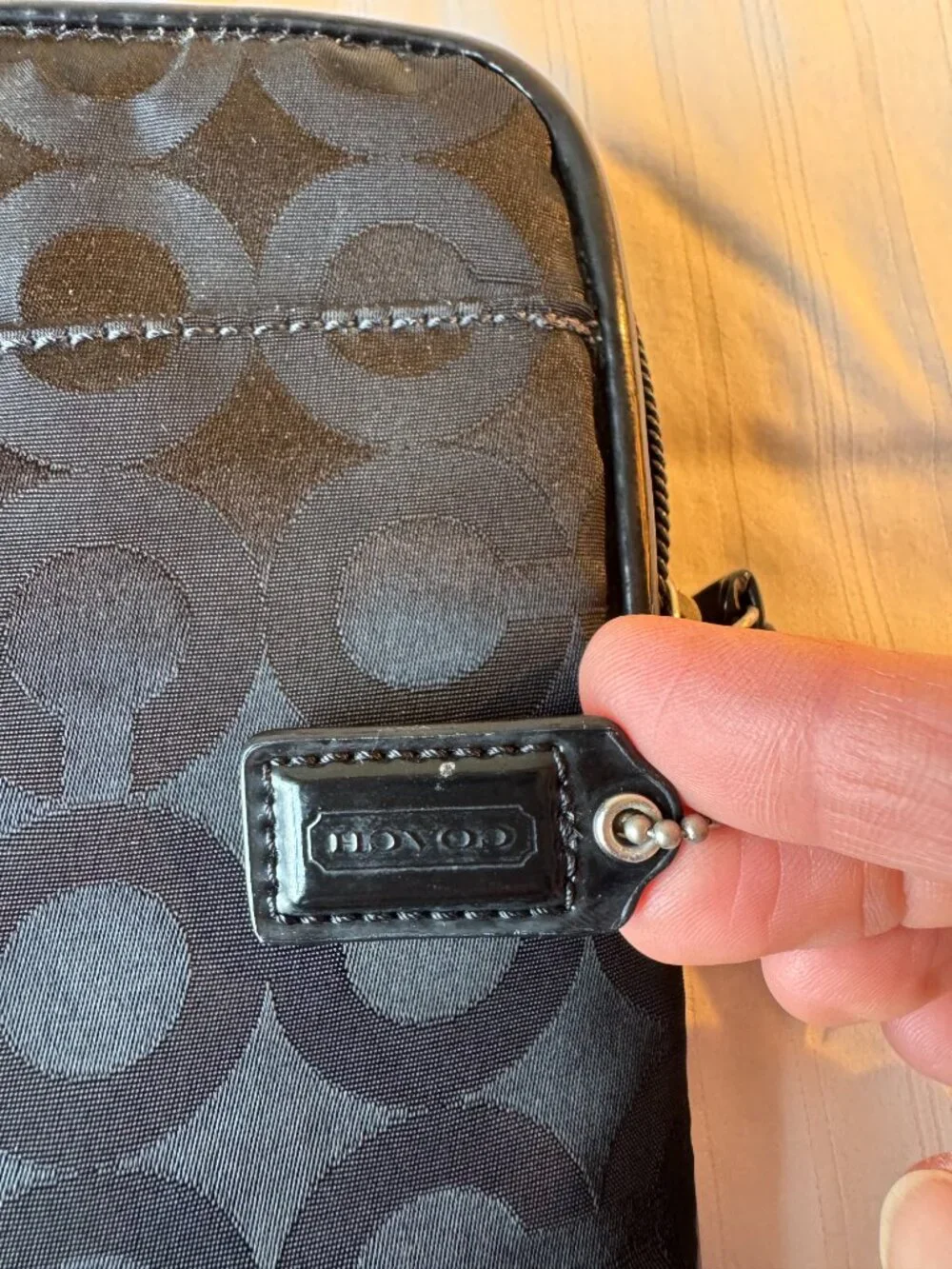 Coach Black Signature C Jacquard Tablet Sleeve e-Reader Case & Tech Organizer